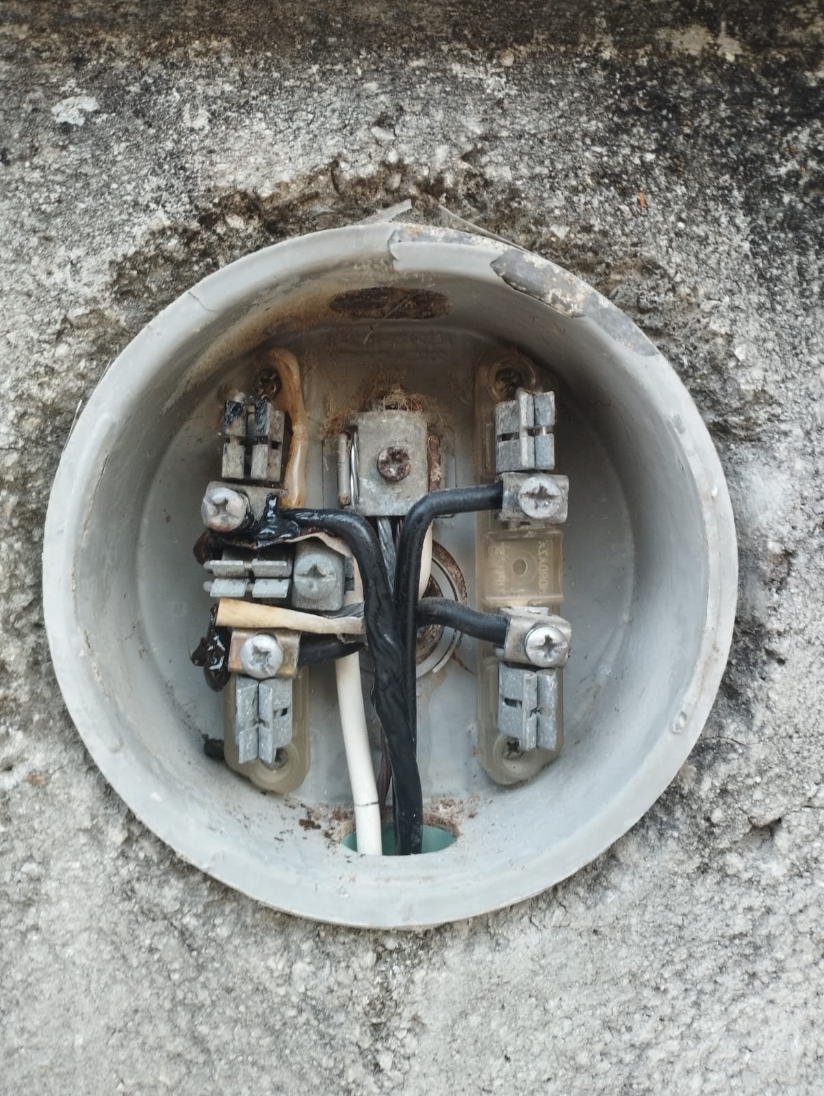 Melted Meter Base