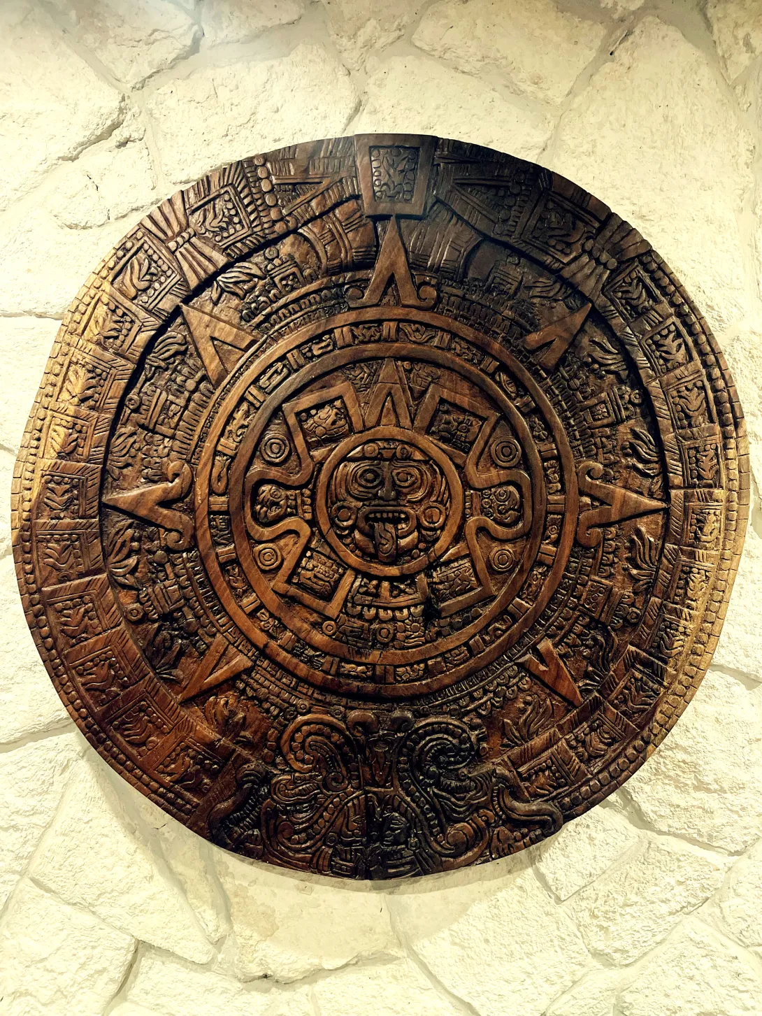 Handcrafted Piedra de sol from Parota